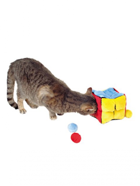 Plüschwürfel mit 4 Catnip-Bällen